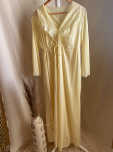 Yellow Peignoir Robe Set